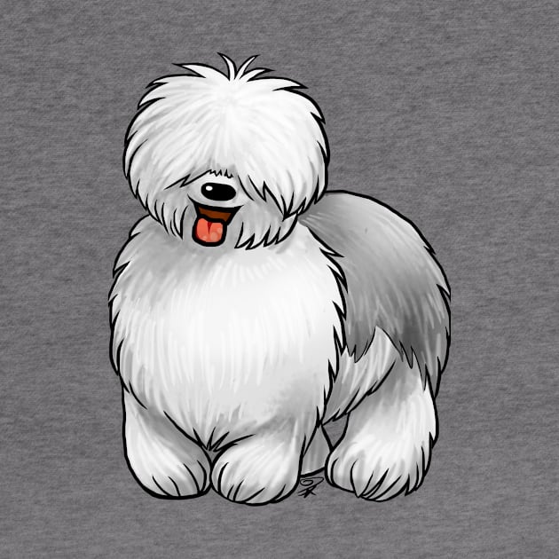 Dog - Old English Sheepdog - Gray and White by Jen's Dogs Custom Gifts and Designs